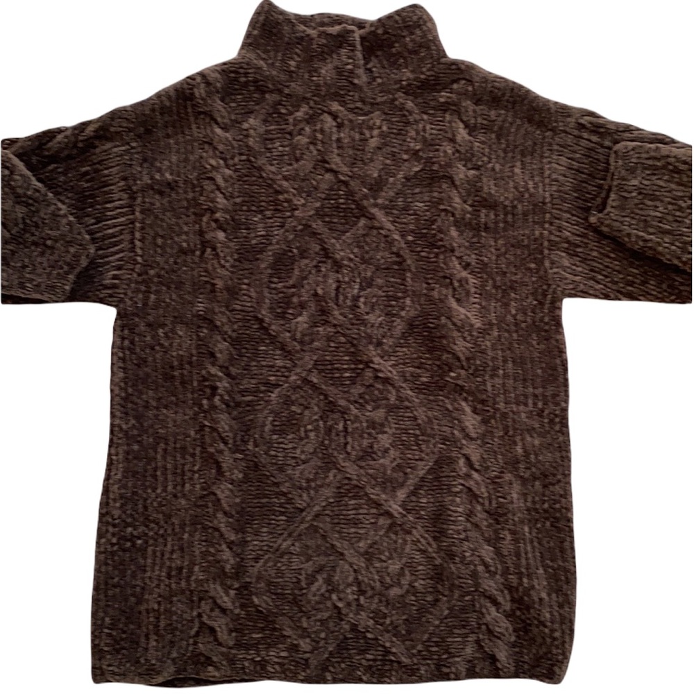 Vintage Express Tricot Hand Knitted Oversized Sweater in Chocolate Brown XS